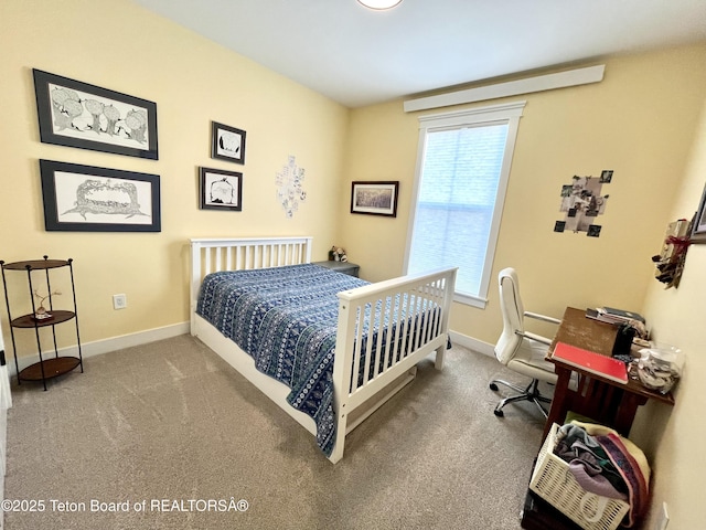 bedroom with carpet