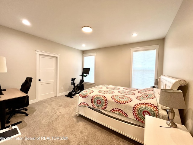 view of carpeted bedroom