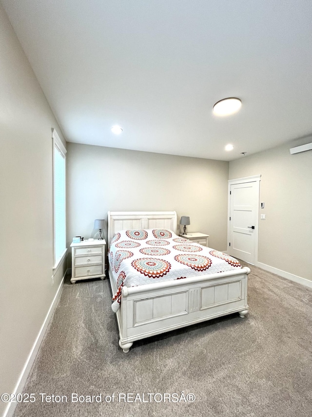 view of carpeted bedroom