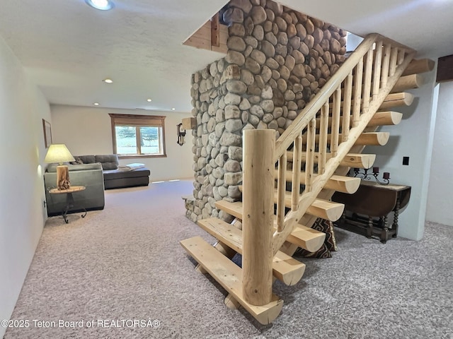 6352 W 1170 N, Driggs, ID 83442 - stairs with carpet floors and recessed lighting