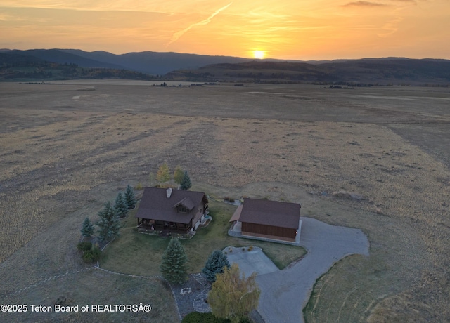 6352 W 1170 N, Driggs, ID 83442 - aerial view at dusk of a mountain view and a view of countryside