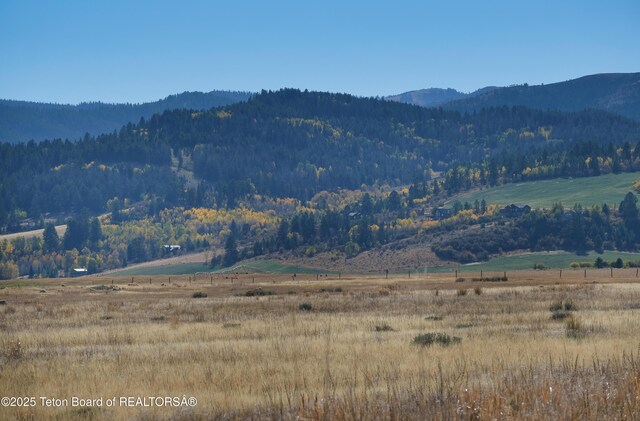 6352 W 1170 N, Driggs, ID 83442 - view of mountain backdrop with rural landscape and a heavily wooded area