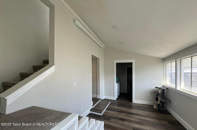 interior space with lofted ceiling