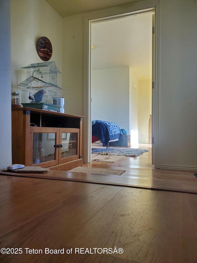 hall featuring hardwood / wood-style flooring