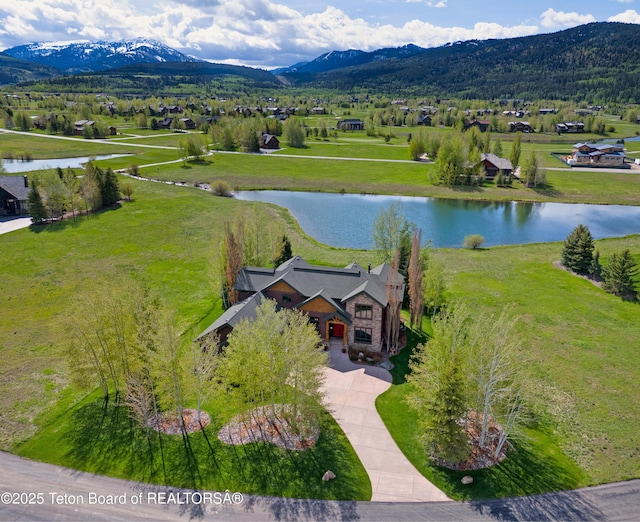 15 Kearsley Ln, Victor, ID 83455 - view from above of property with a water and mountain view