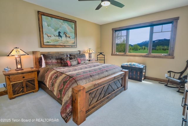 15 Kearsley Ln, Victor, ID 83455 - carpeted bedroom with baseboards and a ceiling fan