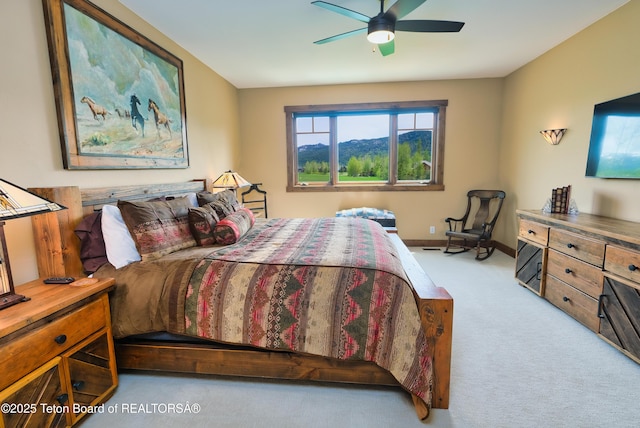 15 Kearsley Ln, Victor, ID 83455 - carpeted bedroom with baseboards and a ceiling fan