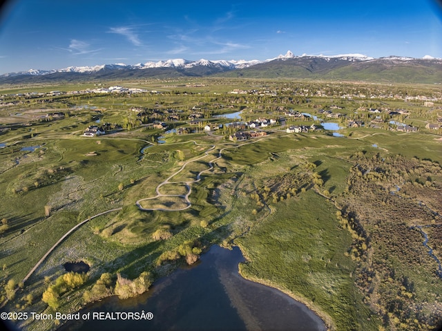 1105 Shasta Daisy Ct, Driggs, ID 83422 - aerial overview of property's location featuring a water and mountain view and a golf club