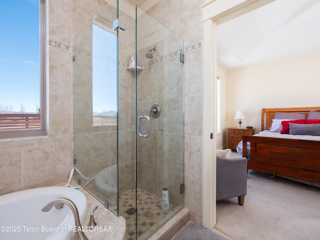 70 Baywood Dr, Driggs, ID 83422 - ensuite bathroom featuring a tub to relax in, a stall shower, and connected bathroom