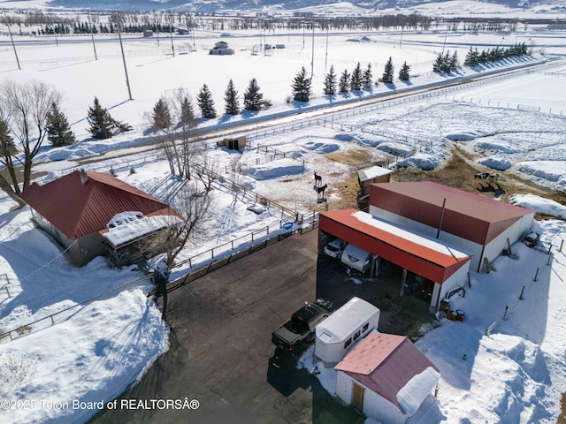 view of snowy aerial view