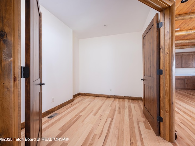 4660 Pale Morning Dr, Tetonia, ID 83452 - unfurnished bedroom with light wood-style flooring, visible vents, and baseboards