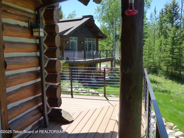 view of wooden terrace