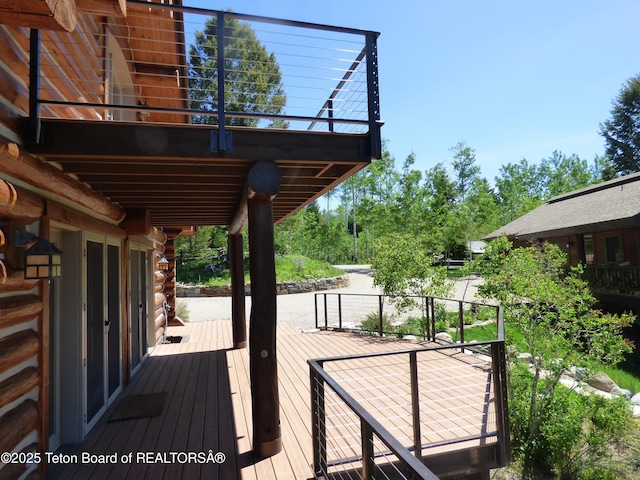 view of wooden deck