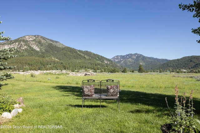 property view of mountains featuring a rural view