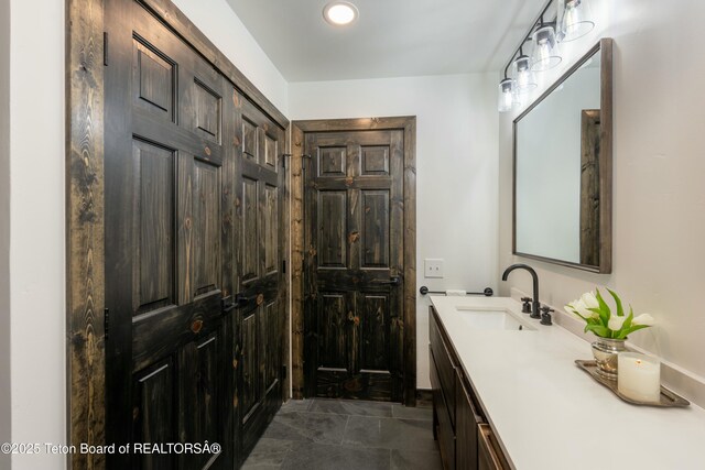 bathroom with vanity