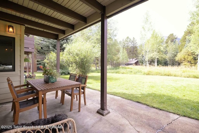 view of patio with outdoor dining space