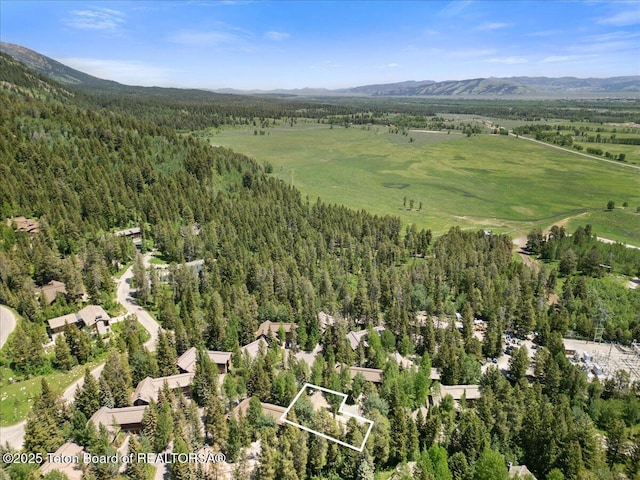 3102 W Arrowhead Rd, Teton Village, WY 83025 - aerial view of property's location featuring property boundaries highlighted and mountains