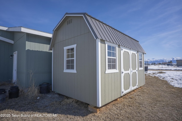 view of shed