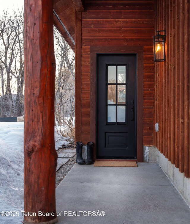 view of doorway to property