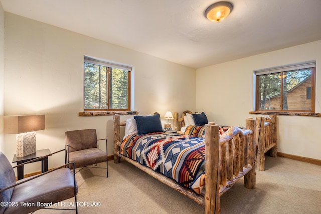 25640 Buffalo Run, Moran, WY 83013 - carpeted bedroom featuring multiple windows and baseboards