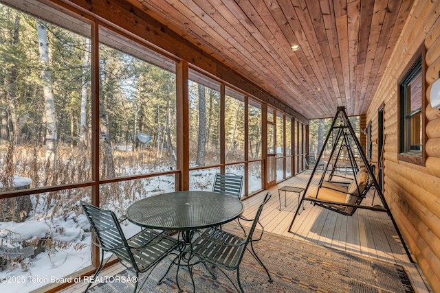 25640 Buffalo Run, Moran, WY 83013 - sunroom / solarium featuring plenty of natural light and outdoor dining space