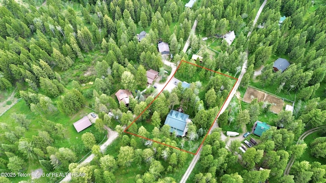 25640 Buffalo Run, Moran, WY 83013 - aerial view of property and surrounding area featuring property boundaries highlighted