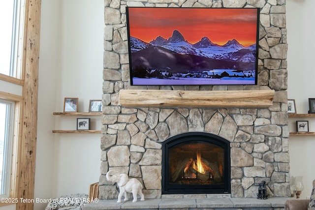 4535 Roxanne St, Tetonia, ID 83452 - detailed view of a stone fireplace