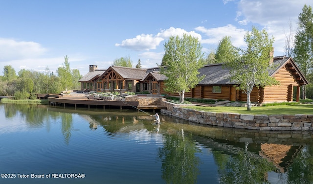 1525 S Thunder Rd, Wilson, WY 83014 - dock with a deck with water view