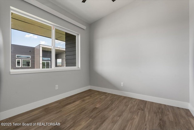 138 Larkspur Ave Unit 402, Victor, ID 83455 - unfurnished room with wood finished floors and a ceiling fan