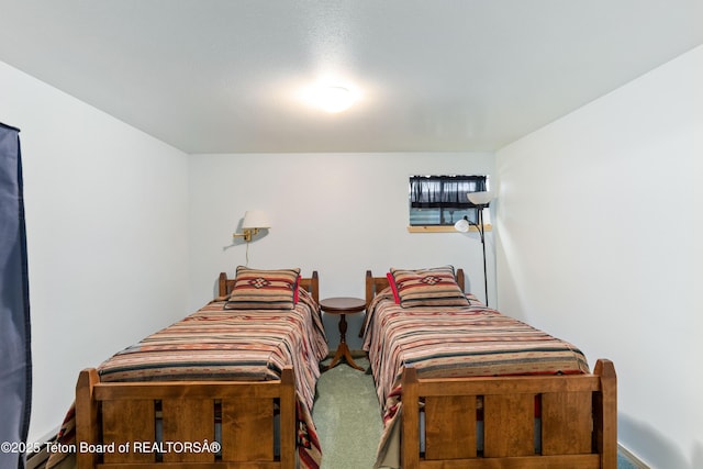 bedroom featuring carpet