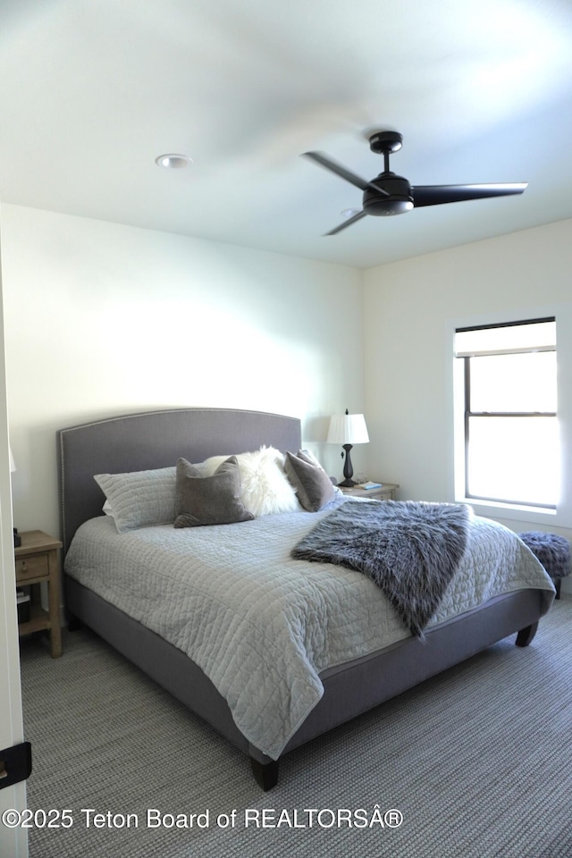 825 Mccoy Dr, Pinedale, WY 82941 - bedroom with ceiling fan and carpet