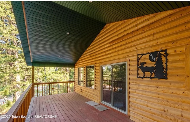 view of wooden deck