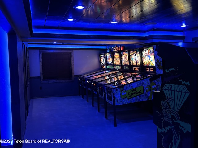 398 Palisade Trl, Driggs, ID 83422 - playroom with recessed lighting and a raised ceiling