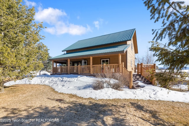 980 S 1000 E, Driggs, ID 83455 - exterior space featuring metal roof and covered porch