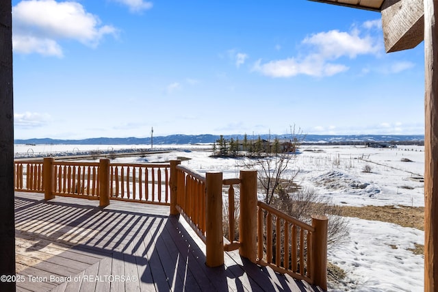 980 S 1000 E, Driggs, ID 83455 - snow covered deck featuring a mountain view