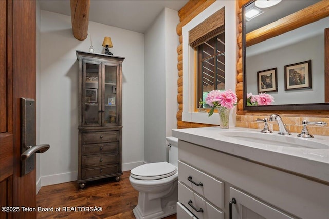 3300 N Trapper Ln, Wilson, WY 83014 - bathroom featuring vanity and wood finished floors