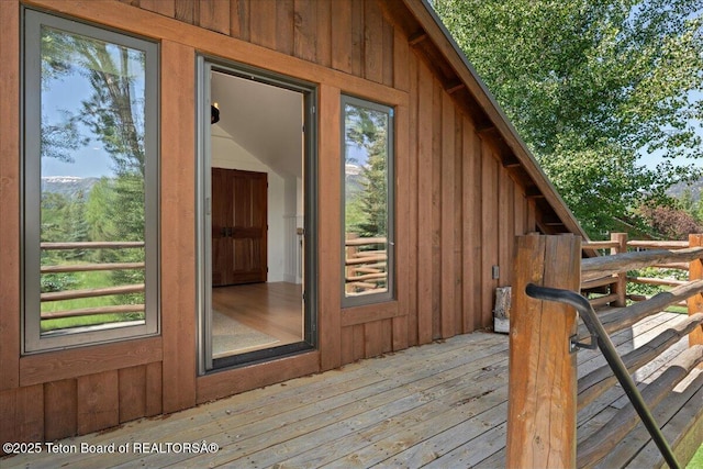 3300 N Trapper Ln, Wilson, WY 83014 - view of wooden terrace