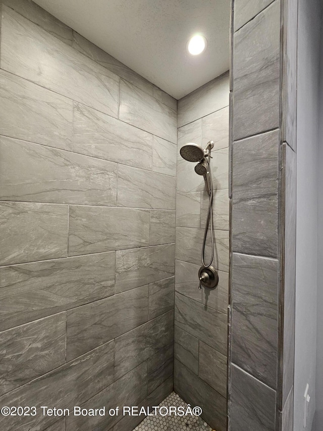 full bathroom with tiled shower