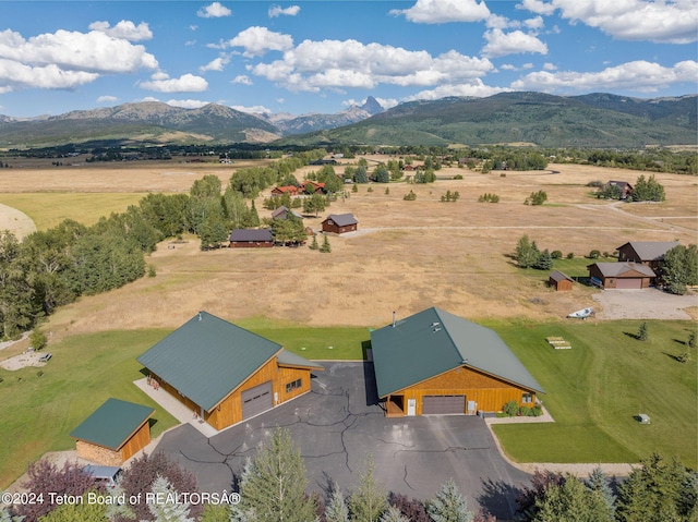 1820 Fall Line Dr, Driggs, ID 83422 - drone / aerial view with a mountain view and a rural view