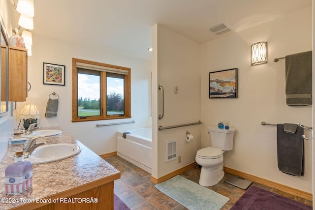 1820 Fall Line Dr, Driggs, ID 83422 - full bathroom with a sink, visible vents, and baseboards