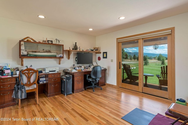 1820 Fall Line Dr, Driggs, ID 83422 - office space featuring light wood-type flooring and recessed lighting