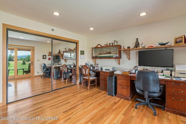 1820 Fall Line Dr, Driggs, ID 83422 - office featuring recessed lighting and light wood-style flooring