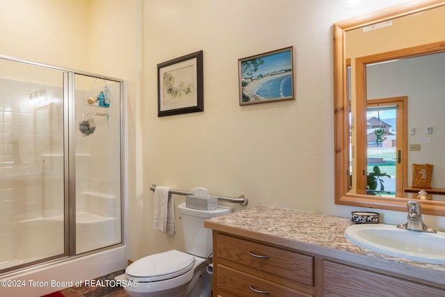 1820 Fall Line Dr, Driggs, ID 83422 - full bath with toilet, a stall shower, and vanity