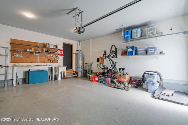 2032 Dandelion Ct, Jackson, WY 83001 - garage with gas water heater and a garage door opener