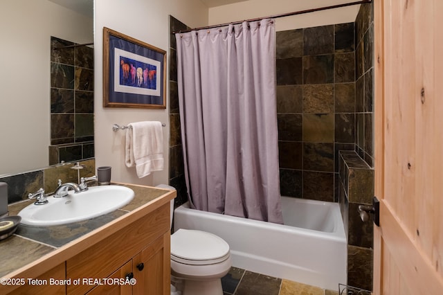 3723 W Michael Dr Unit 13, Teton Village, WY 83025 - full bathroom featuring shower / tub combo, vanity, and toilet