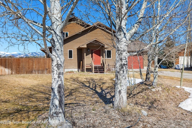 708 Palisades Ln, Alpine, WY 83128 - view of front of property featuring fence