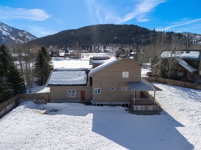 708 Palisades Ln, Alpine, WY 83128 - exterior space featuring a mountain view