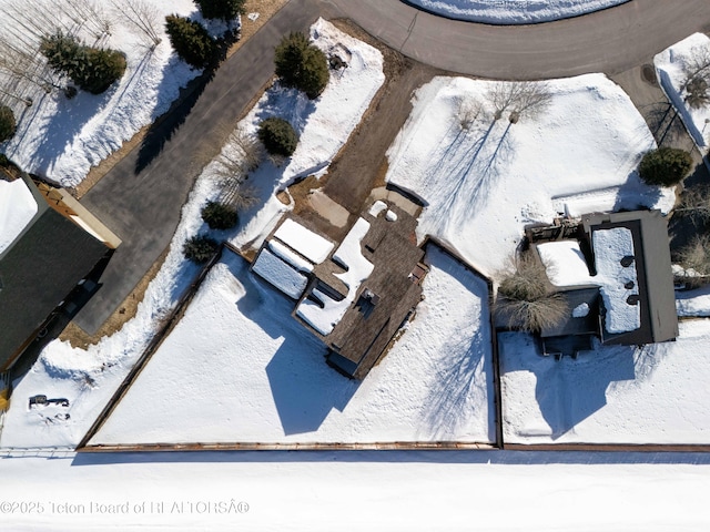 708 Palisades Ln, Alpine, WY 83128 - view of snowy aerial view