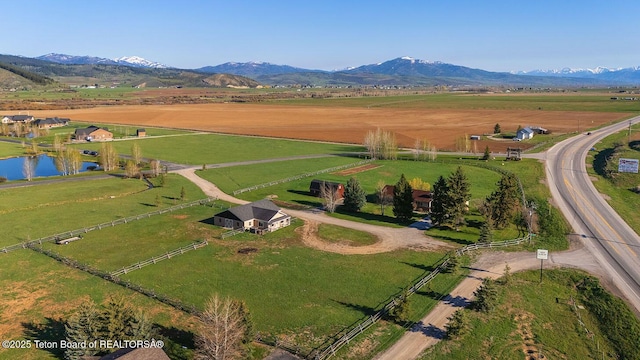 102295 US Highway 89, Thayne, WY 83127 - aerial overview of property's location with rural landscape and a water and mountain view