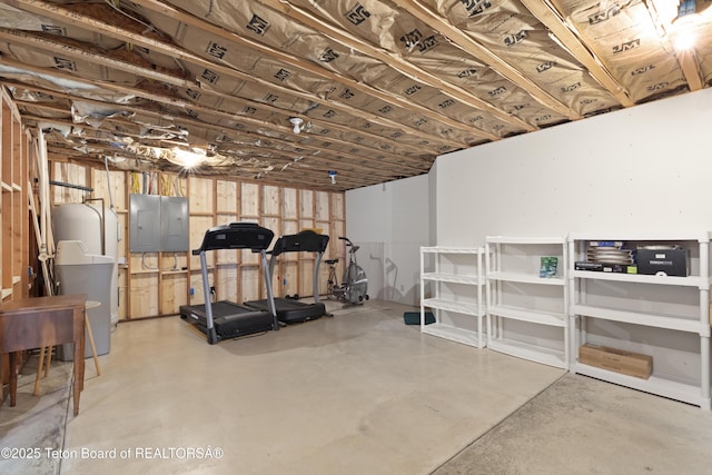 332 N Forest Dr, Star Valley Ranch, WY 83127 - unfinished below grade area with electric panel